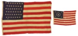 2 VINTAGE UNITED STATES FLAGS.