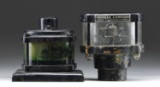 AN AIRCRAFT COMPASS & A POSSIBLE AIRCRAFT COMPASS.