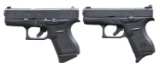 TWO GLOCK SEMI-AUTOMATIC PISTOLS.