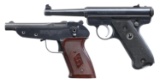 2 VINTAGE US 22 LR PISTOLS - RUGER & SHERIDAN.