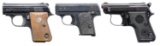 LOT OF 3 ASSORTED EUROPEAN POCKET PISTOLS.