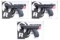 THREE RUGER SR22 SEMI-AUTO PISTOLS.