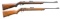 2 PRE WAR MAUSER BOLT ACTION .22 SPORTER RIFLES.