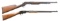 LOT OF TWO STEVENS PUMP ACTION RF RIFLES.