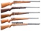 LOT OF FIVE RIMFIRE RIFLES.