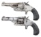 LOT OF TWO S&W NO. 1 1/2 SA REVOLVERS.