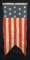 13-STAR PATRIOTIC SWALLOWTAIL BANNER OR FLAG.