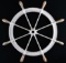 EARLY HEAVY SHIP'S WHEEL BY STODDART OF