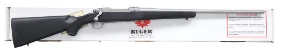 RUGER STAINLESS M77 HAWKEYE BOLT ACTION RIFLE.