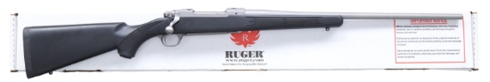 RUGER STAINLESS M77 HAWKEYE BOLT ACTION RIFLE.