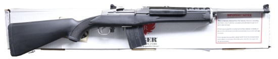 RUGER STAINLESS MINI-14 SEMI-AUTO RANCH RIFLE.