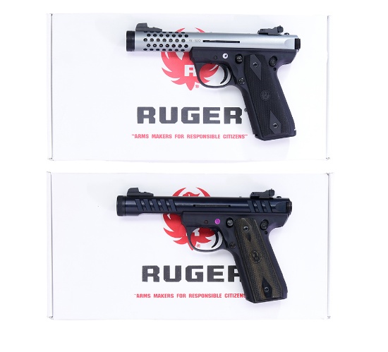 2 RUGER 22/45 LITE MARK III SEMI AUTO PISTOLS WITH