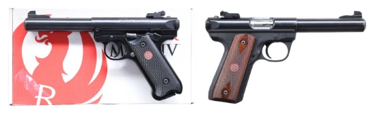 TWO RUGER SEMI-AUTO PISTOLS.