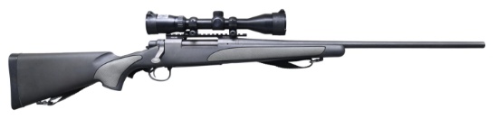 REMINGTON MODEL 700 BOLT ACTION RIFLE WITH SCOPE.