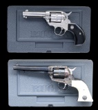 2 RUGER NEW MODEL SINGLE-SIX SA REVOLVERS WITH