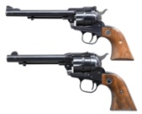 2 RUGER SINGLE-SIX REVOLVERS - NEW AND OLD MODELS.