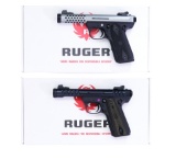 2 RUGER 22/45 LITE MARK III SEMI AUTO PISTOLS WITH