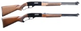 2 WINCHESTER MODEL 250 LEVER ACTION RIFLES.