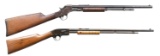 LOT OF TWO STEVENS PUMP ACTION RF RIFLES.