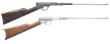 2 H.M. QUACKENBUSH MODEL 1 PUSH BARREL AIR GUNS.