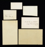 5 AUTOGRAPHS OF FAMOUS MILITARY & POLITICAL