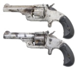 LOT OF TWO S&W NO. 1 1/2 SA REVOLVERS.