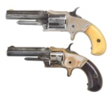 LOT OF TWO ANTIQUE MARLIN SA REVOLVERS.