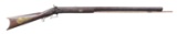 UNMARKED HALF STOCK PERCUSSION SPORTING RIFLE.