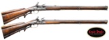 INCREDIBLE MATCHED PAIR OF EARLY FLINTLOCK JAEGER