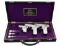 VERY NICE CUSTOM CASED SET OF THREE NICKEL PLATED