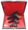 BROWNING GRADE ONE CASED THREE PISTOL SET.