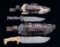 2 MILLER BROS. TACTICAL SIDE KNIVES.