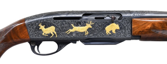 SPECTACULAR REMINGTON 742 F GOLD INLAID PREMIER