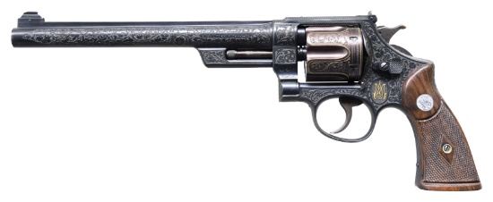S&W 357 REGISTERED MAGNUM REVOLVER ENGRAVED BY