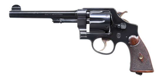 SMITH & WESSON 44 HE 2ND MODEL DA REVOLVER.