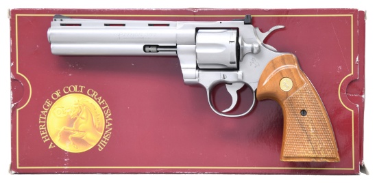 COLT PYTHON STAINLESS STEEL DA REVOLVER.