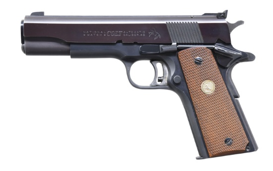 POST WWII COLT NATIONAL MATCH SEMI AUTO PISTOL.