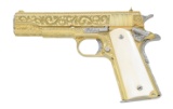COLT GOVERNMENT MODEL ORNATE CUSTOM SA PISTOL.