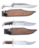 3 KENT DRAPER CUSTOM MADE KNIVES.