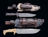 2 MILLER BROS. TACTICAL SIDE KNIVES.