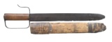 MASSIVE CONFEDERATE D-GUARD BOWIE & WOOD SHEATH.