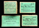 4 BOXES OF VINTAGE SHARPS METALLIC CARTRIDGES.