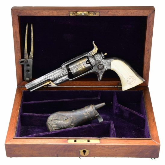 CUSTOM CASED SILVER & GOLD ENGRAVED CIVIL WAR ERA
