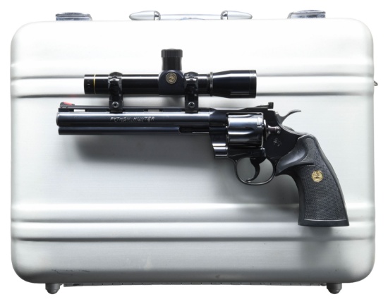 COLT PYTHON HUNTER SCOPED DA REVOLVER SET.