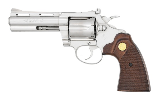 NICKELED COLT DIAMONDBACK DA REVOLVER.