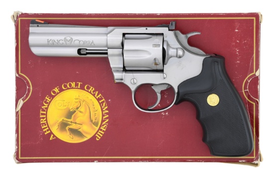 COLT ORIGINAL ISSUE STAINLESS KING COBRA REVOLVER.