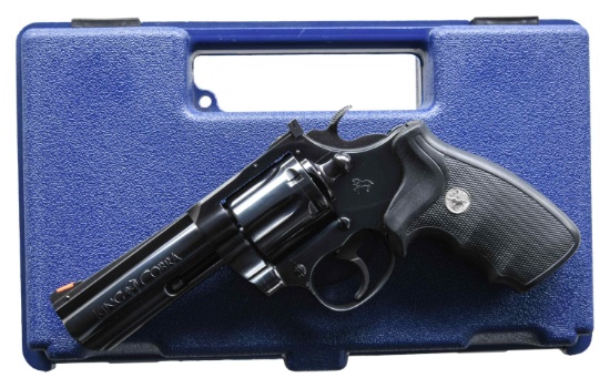COLT ORIGINAL ISSUE BLUED KING COBRA DA REVOLVER.