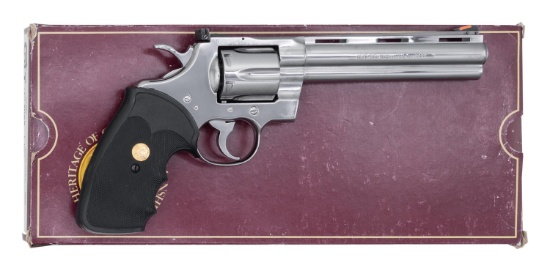 COLT PYTHON STAINLESS STEEL REVOLVER WITH MATCHING