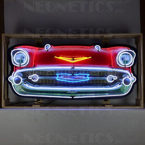 1957 CHEVROLET BEL AIR GRILL NEON SIGN *NO RESERVE*