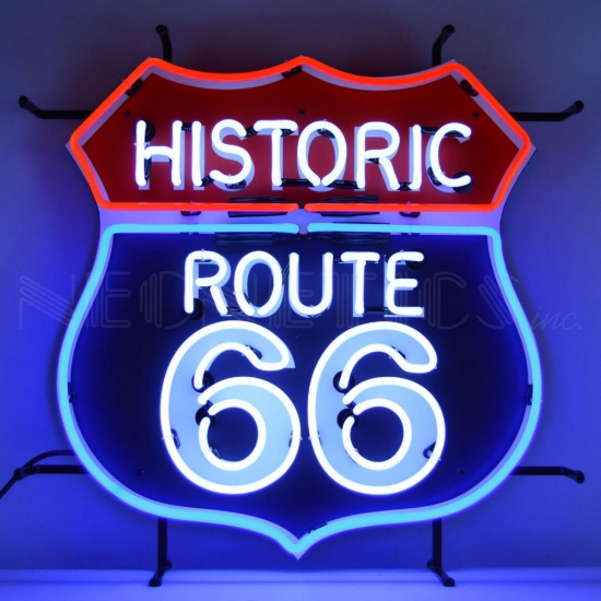 ROUTE 66 NEON SIGN *NO RESERVE*